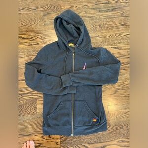 Aviator nation charcoal hoodie sz small